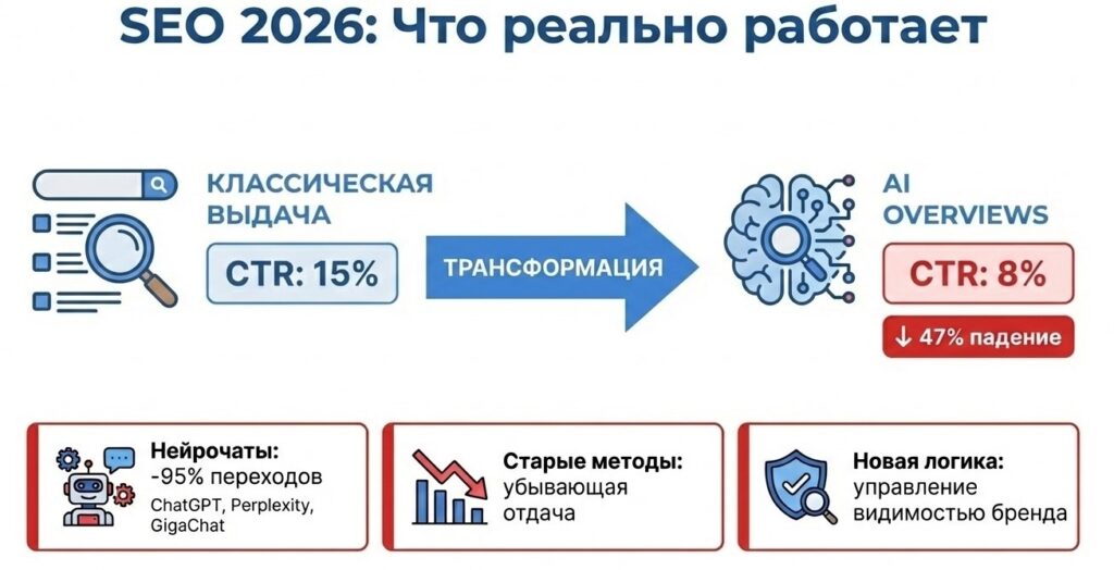 SEO 2026: что реально работает в Яндексе и Гугле и как не потерять трафик